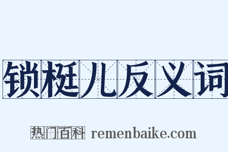 锁梃儿反义词是什么意思的图片